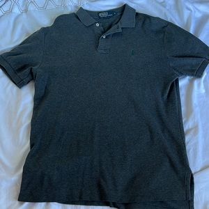 Heather gray 100% cotton dress polo